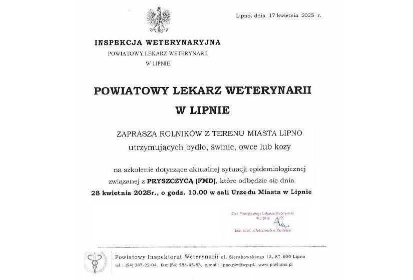 Uwaga! Zmiana terminu szkolenia
