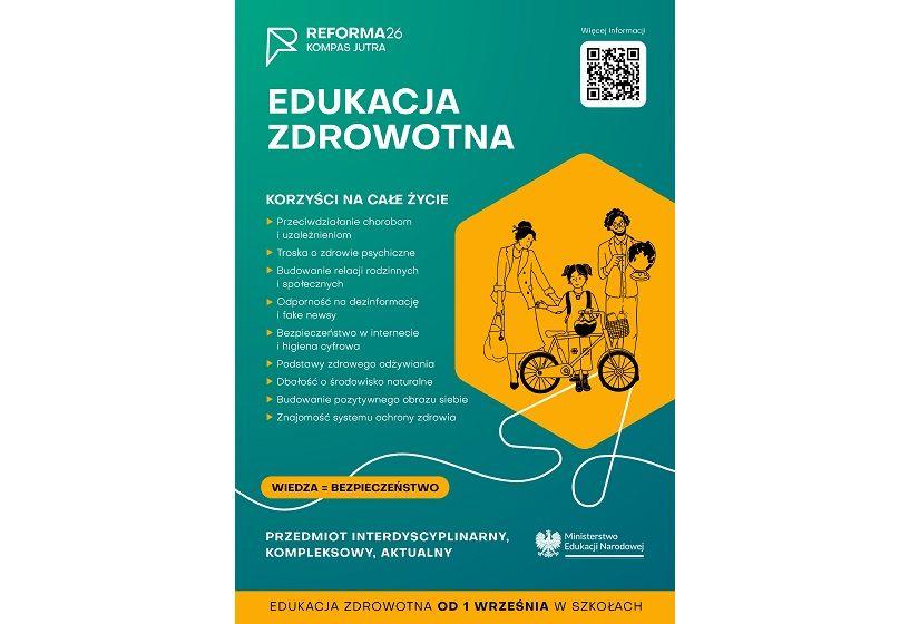 Edukacja Zdrowotna - plakat informacyjny Ministerstwa Edukacji Narodowej