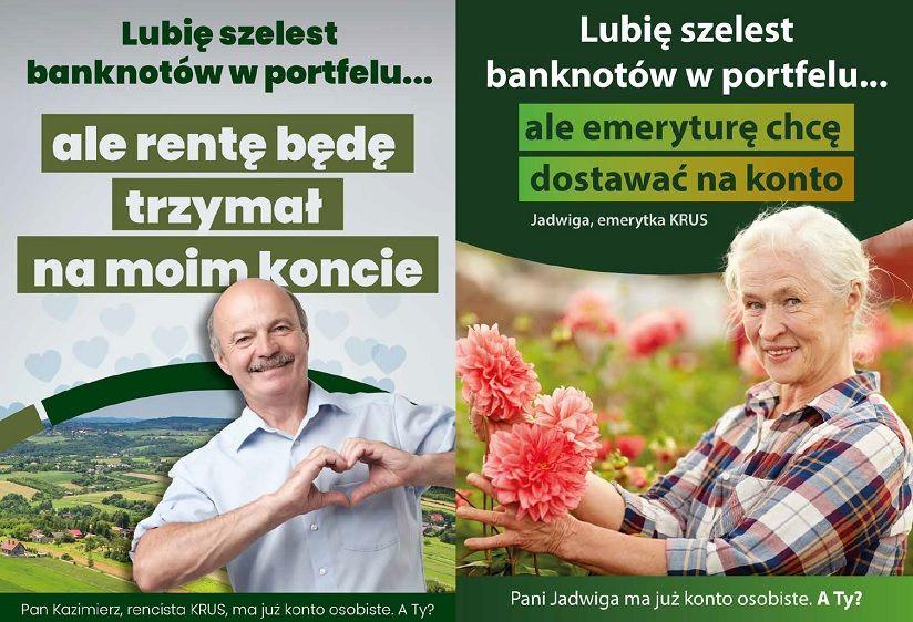 KRUS - informacja dotycząca kont bankowych