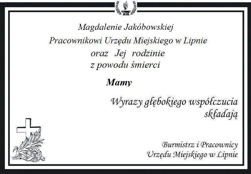 Z głębokim żalem zawiadamiamy...
