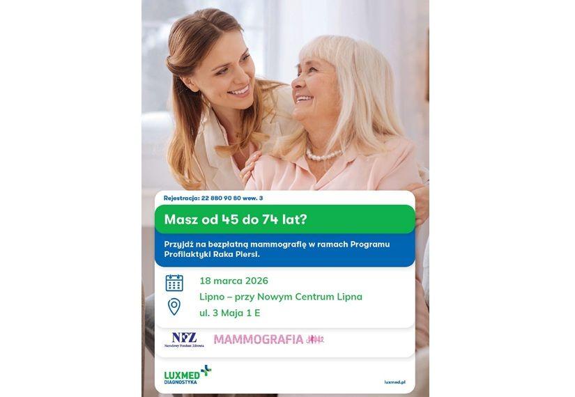 Bezpłatne badania mammograficzne w mobilnej pracowni mammograficznej LUX MED